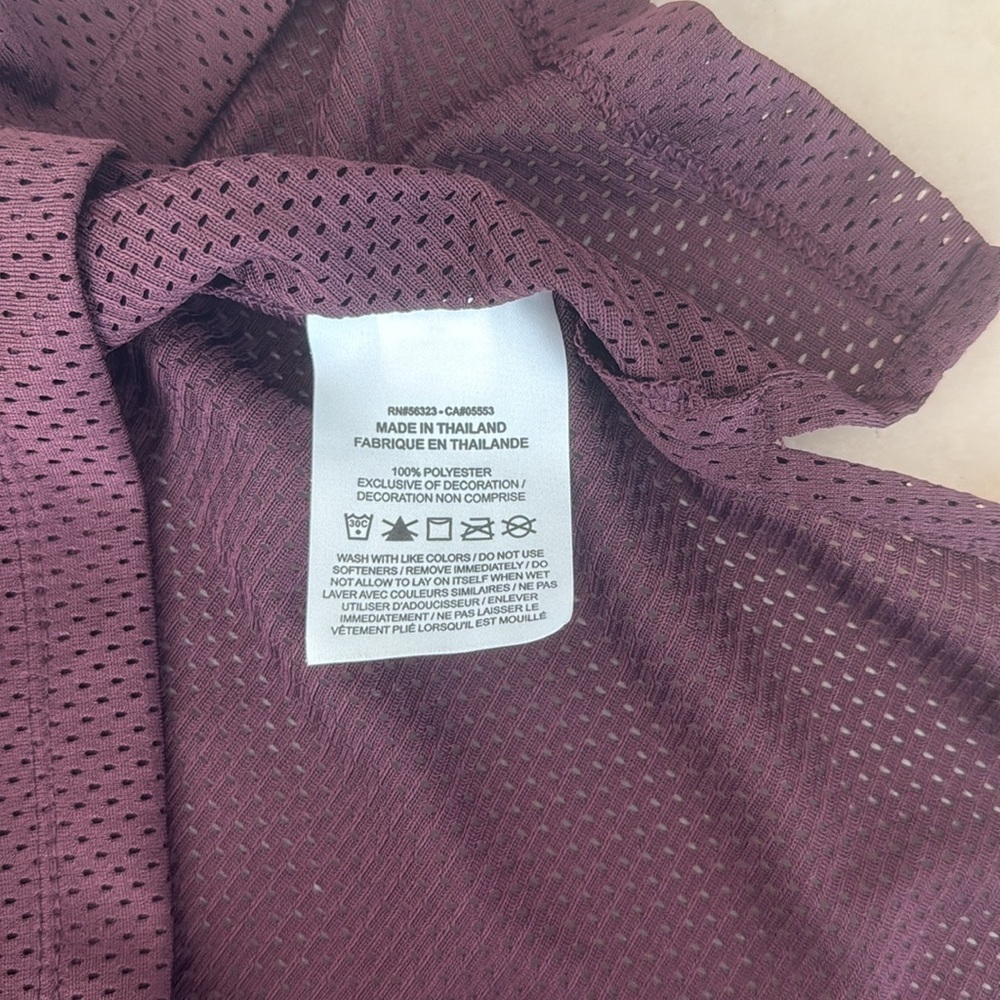 Nike Elstka Elastika Mesh Maroon Rose Logo Strap Relaxed Fit Tank Top XS S - Picture 5 of 14